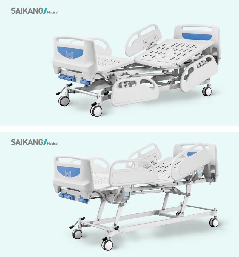 B3c Medical ABS Manual Patient Bed with Siderails