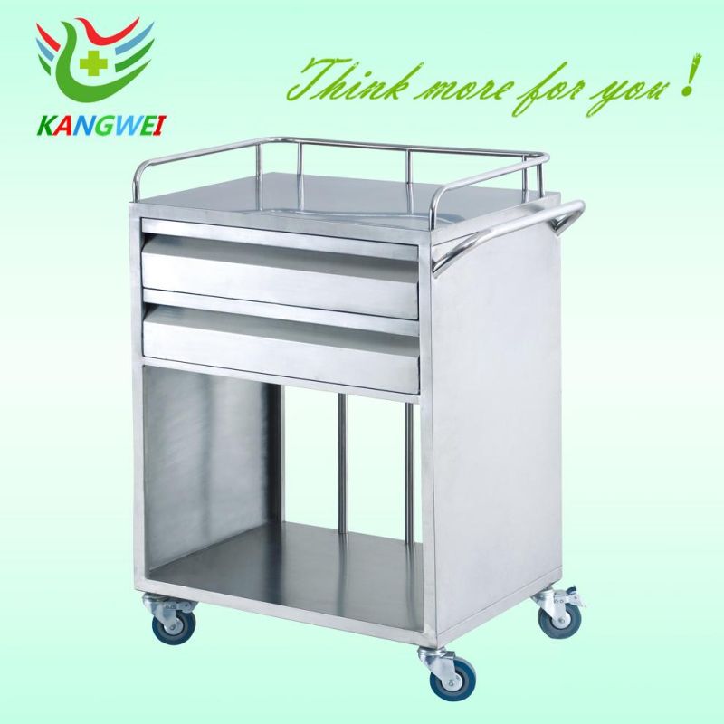Stainless Steel Hospital Medical Carts Utility Carts Medicine Trolley (SLV-C4016)
