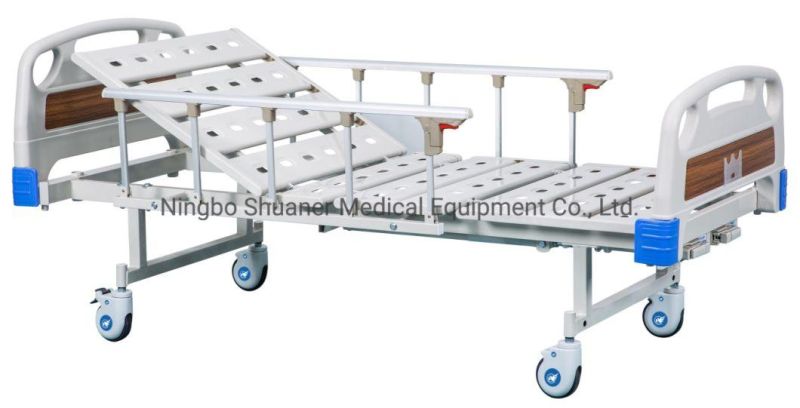 Shuaner Manual Medical Bed Three Crank Clinic Hospital Bed Two-Function Bed