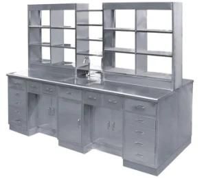 Stainless Steel Medicine Cupboard Nurse&prime; S Workbench Hospital Working Table (HR-C05)