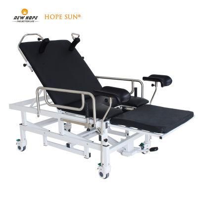 HS5321b Medical Furniture Gynecology Obstetrical Delivery Bed with Hydraulic Pedal