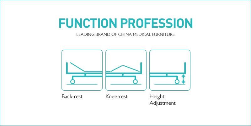 A6w Large Hospital 3-Function ICU Electric Medical Bed for Day Care