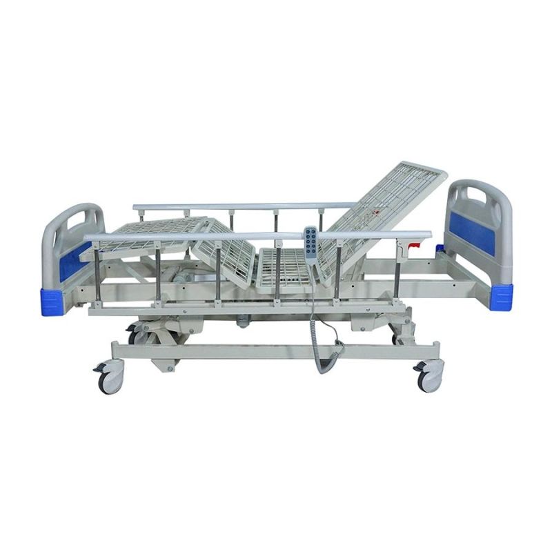 N01e Medical Equipment Electric 5 Function Hospital Bed with Castors Manufacturers