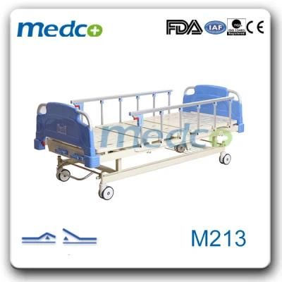 Two Functions Manual Hospital Bed Medical Equipment