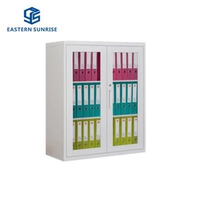 Steel Storage Cabinet with Glass Door Use for Office