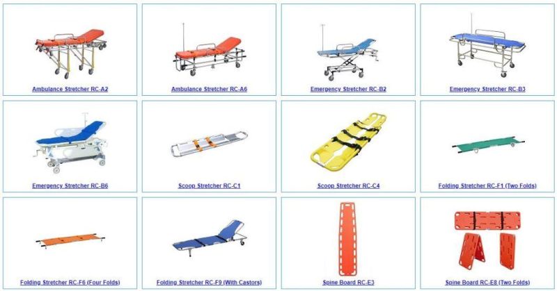 Aluminium Alloy Ambulance Stretcher, Transport Emergency Stretcher, Light, Safe and Reliable (RC-A2)