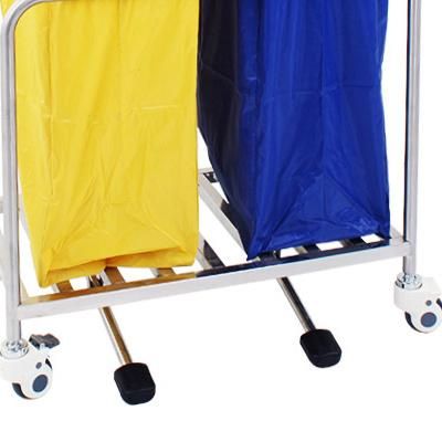 HS6136A Newhope Stainless Steel Hospital Medical Cleaning Dressing Dirty Clothes Bag Trolley Manufacture