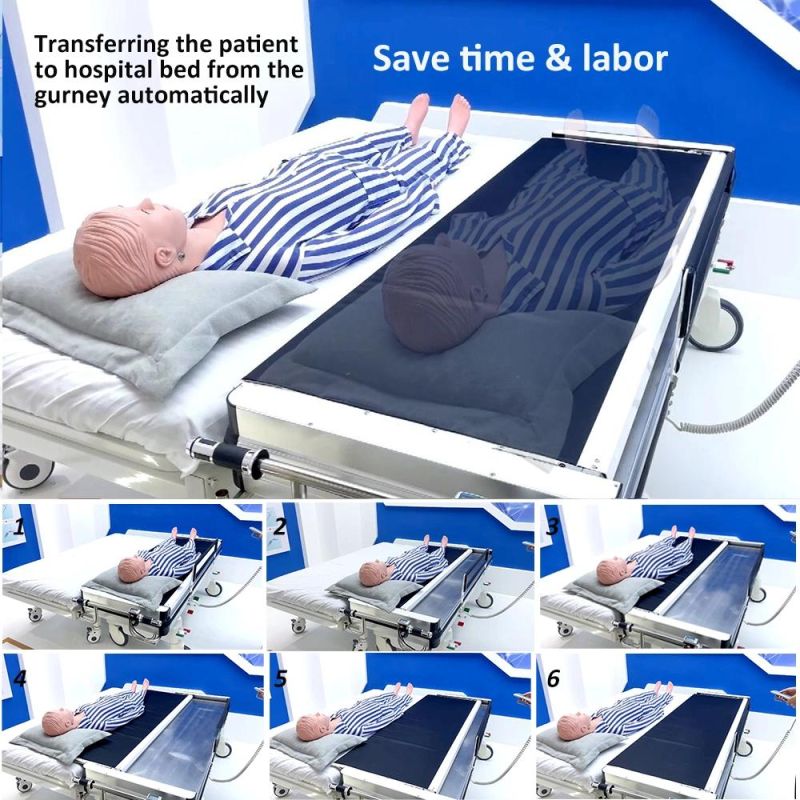 Automatic Electirc Patient Transfer Gurney in Hospital