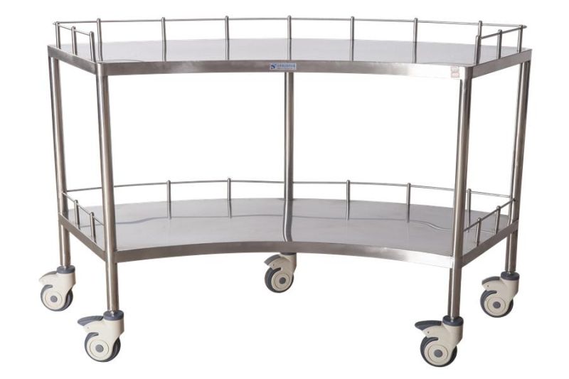 Surgical Instrument Stainless Steel Medicative Cart Transfer Drug Nursing Dressing Trolley