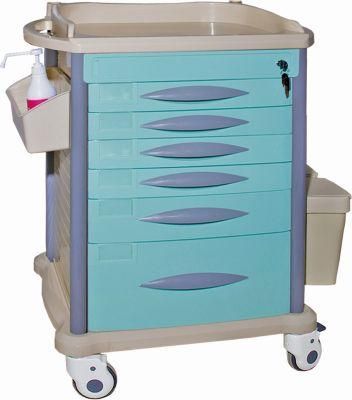 Colorful Manufacturer Size OEM ABS Medical Nursing Cart Mobile Drug Medication Changing Patient Nursing Medicine Trolley/Cart