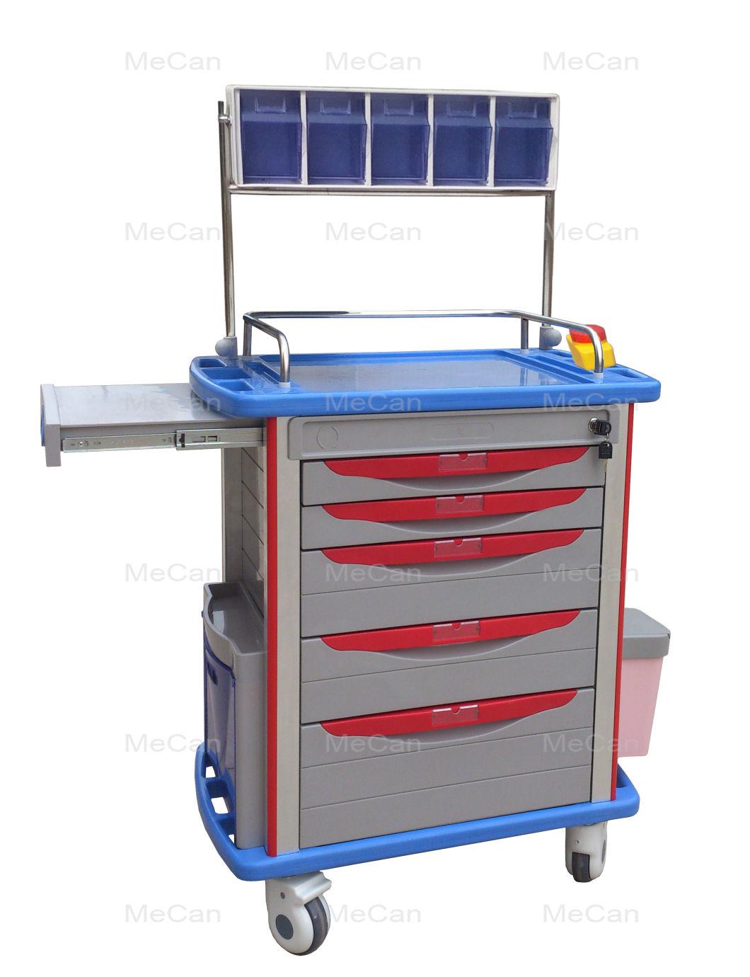 Nursing Care Medical ABS Anesthesia Trolley with Drawer