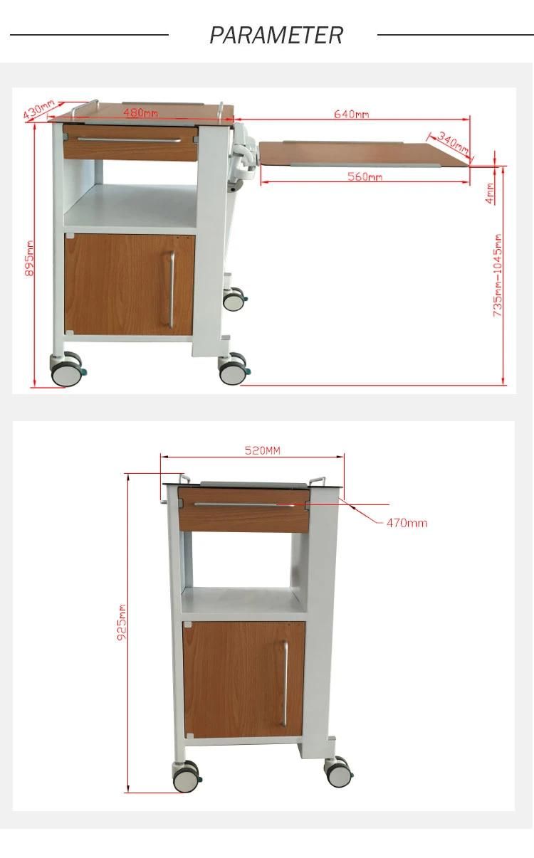 Bc010f Wooden Ward Bedside Cabinet with Over Bed Table