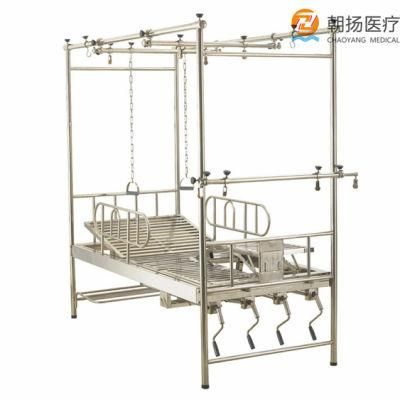 Chaoyang Djustable 4 Cranks Manual Orthopaedic Bed in Hospital for Patient with Cheap Price