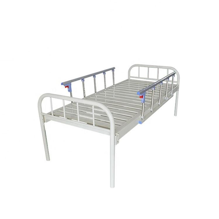 Standard Stainless Steel Flat Hospital Medical Bed Without Castor