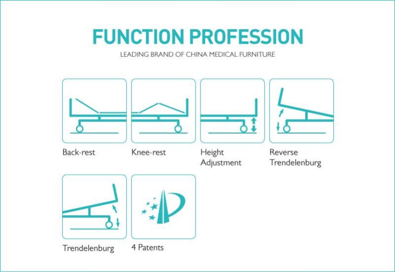 B6e Cheap Adjustable Multifunctional Electric ICU Bed with ABS IDE Rails