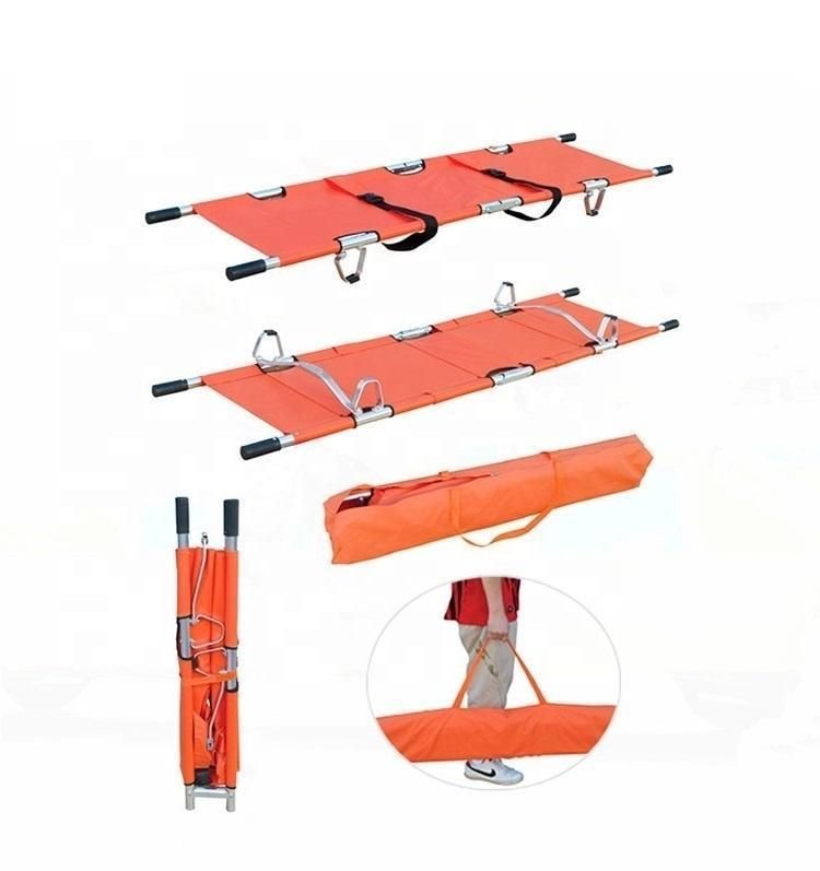 China Cheap Ambulance Use on Hospital for 2 Cranks Hospital Bed Medical Furniture Stretcher Carry Use