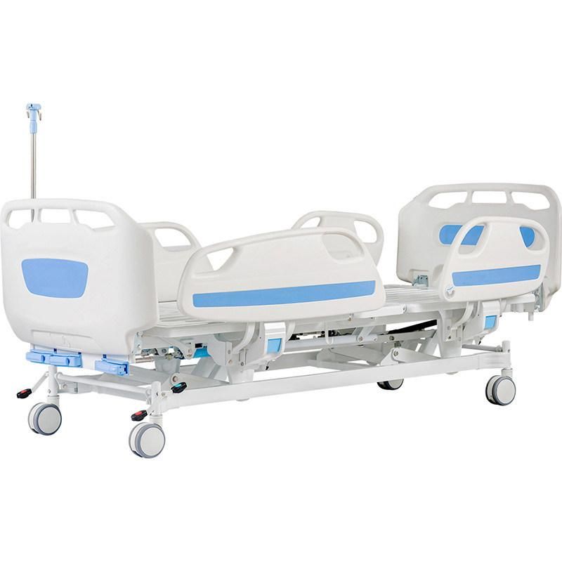 D3 3 Cranks Multifunction Adjust Foldable Stainless Steel Medical Rehabilitation ICU Manual Hospital Bed Manufacturers