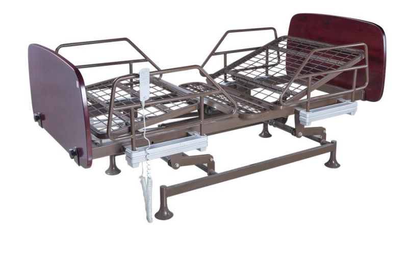 Hospital Furniture Wooden Headboard 3 Functions Electric Hospital Patient Nursing Beds