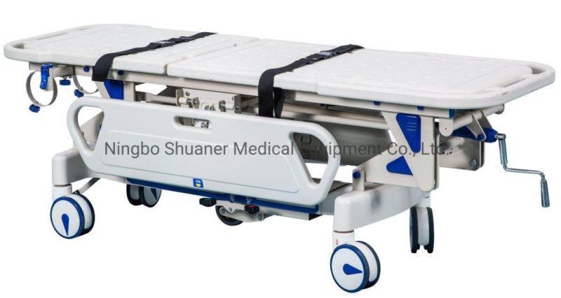 Hospital Equipment Patient Transport Trolley Mobile Emergency Hydraulic Medical Transfer Stretcher