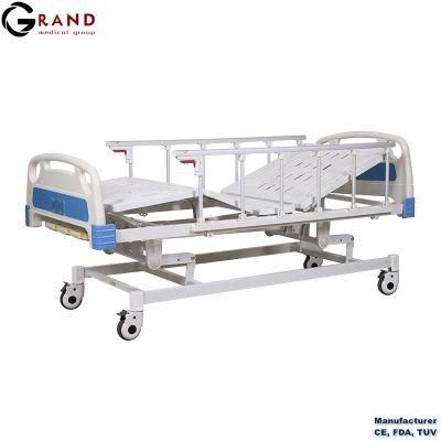 Adjustable Medical Clinic Manual Bed Medical Bed Lifting up Hospital Beds Manual Three Shake Function Automatic Nursing Medical Bed