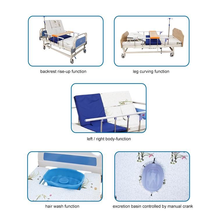 Health Care Nursing Bed Manual Hospital Bed Multifunction Electric Elderly Care Bed