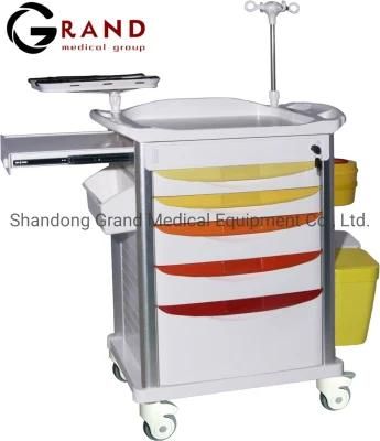 Hospital Furniture Medical Removable Multifunction Medicine Trolley Anaesthesia Emgerency Cart