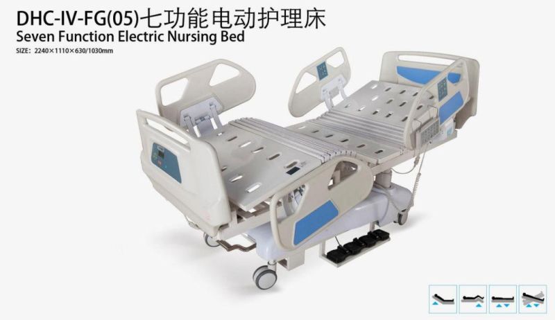 Hospital Equipment High Quality Seven Function Top Grade Electric Hospital Nursing Bed