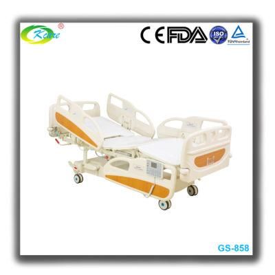CE FDA Approved Electric Five Function ICU Beds with Adjustable