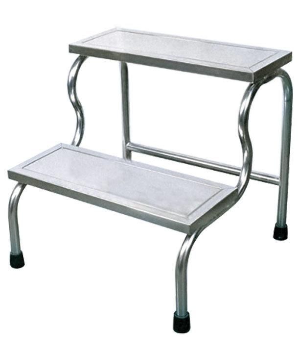 Stainless Steel Footstool with Double Steps