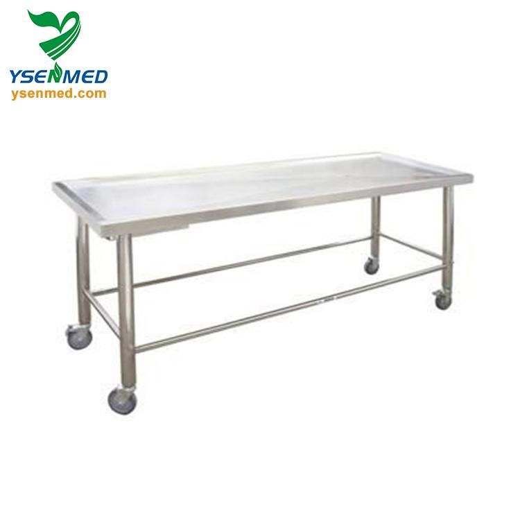 Medical Equipment Ysjp-03 Stainless Steel Corpse Exam Table Simple Dissecting Table