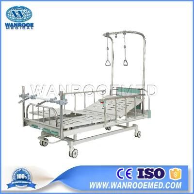 Bam300g Double Arm Leg Adjustable Orthopedic Hospital Manual Traction Bed