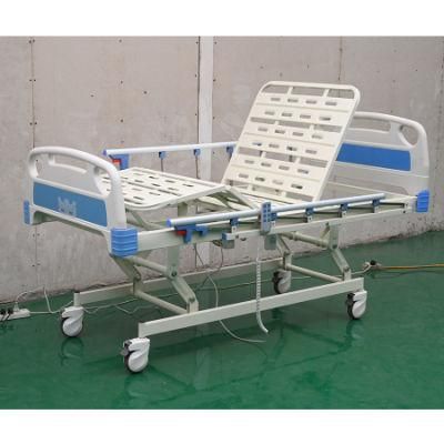 Medical Equipment Electric 3 Function Three Cranks Hospital Bed with Castors Manufacturers
