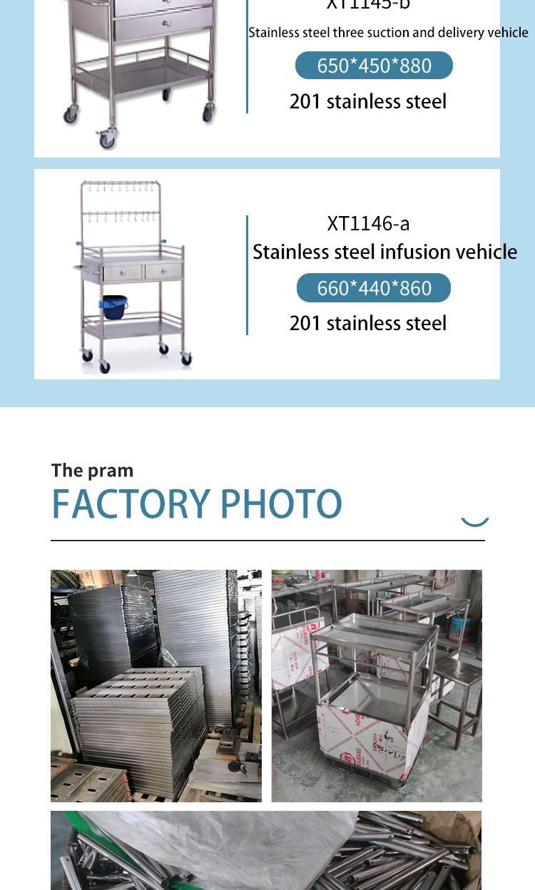 Cheap Price Hot Sale Stainless Steel Treatment Cart Xt1143-a