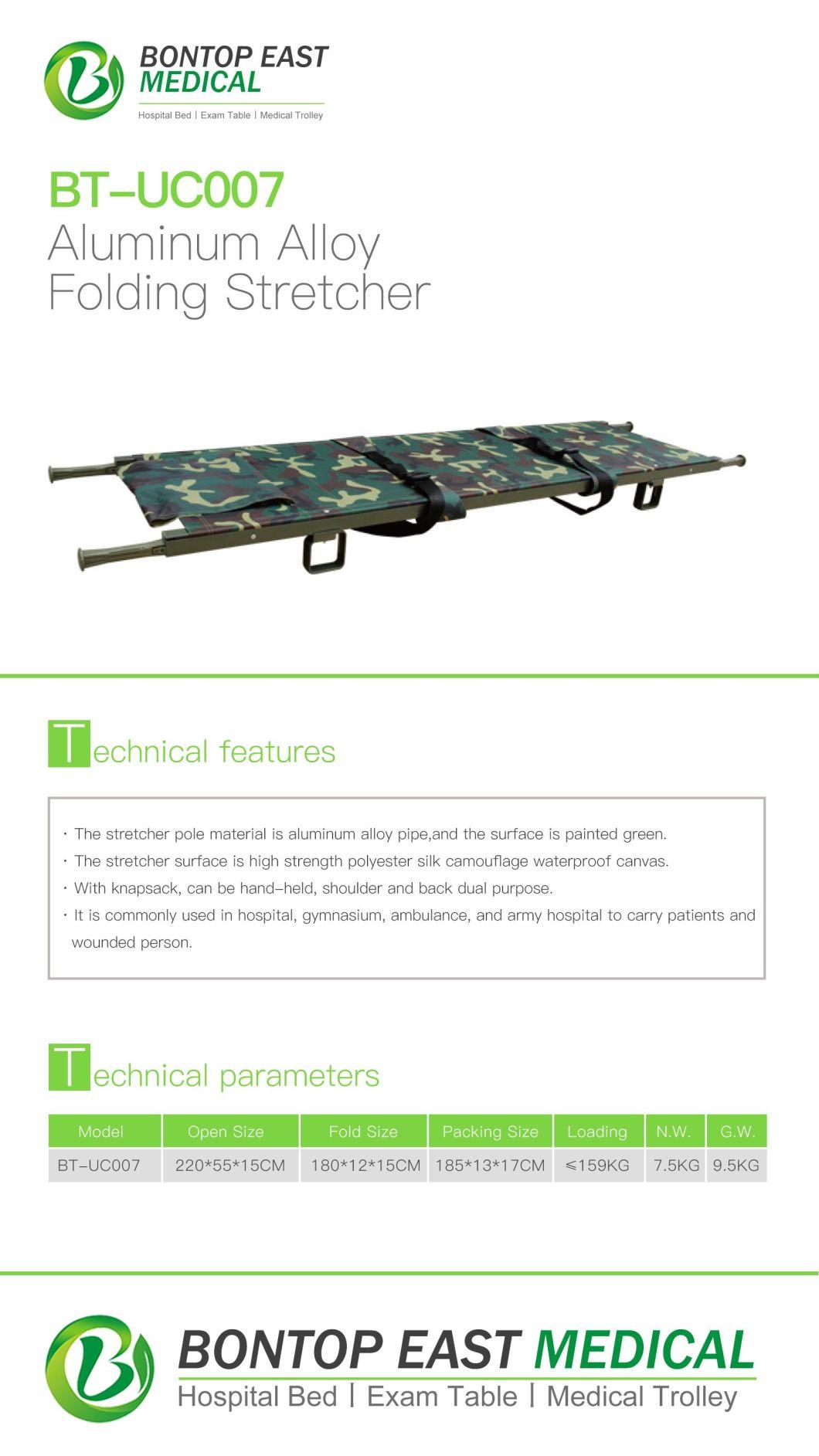High Quality Double Folding Hospital Medical Aluminum Alloy Stretcher Emergency First Aid Stretcher