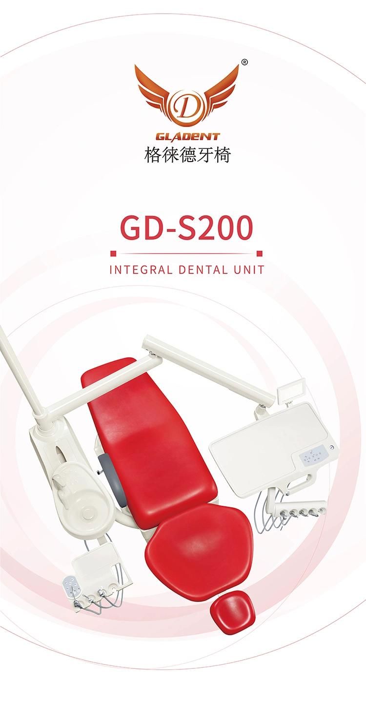 High Quality Gladent LED Sensor & Aluminum Backrest Dental Chair