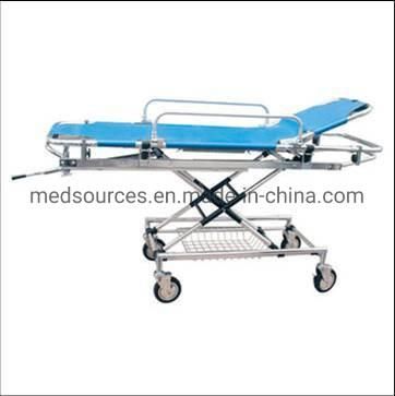 (MS-S420) Medical Ambulance Stainless Steel Transport Hydraulic Emergency Stretcher Trolley