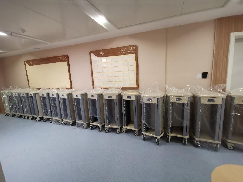 Hospital Furniture ABS Material Treatment Trolley for Hospital