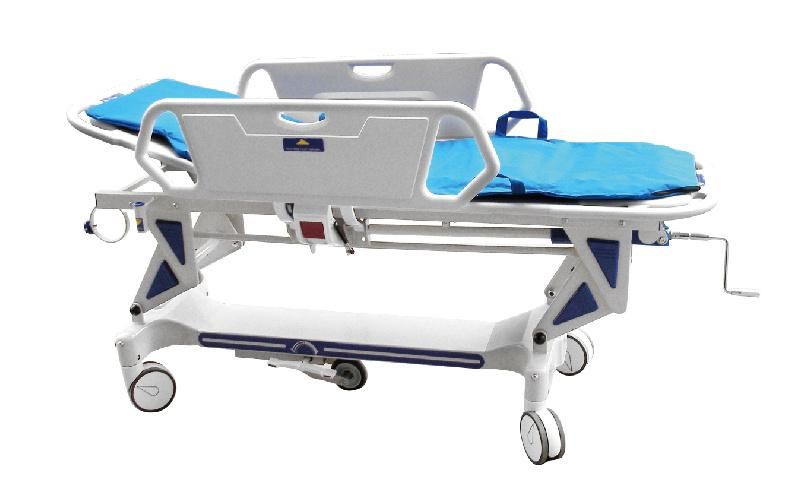 Medical Folding Adjustable Ambulance Patient Transfer Emergency Bed Hospital Stretcher Trolley