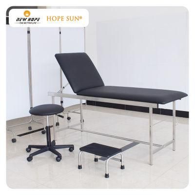 HS5240S3 Clinic Furniture Kit S/S Examination Table PU Stool Single Stepper with Screen