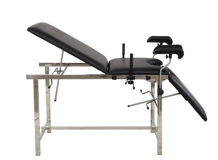 CE FDA Gynecological Exam Table 304 Stainless Steel Hospital Bed Table for China Medical Supplier