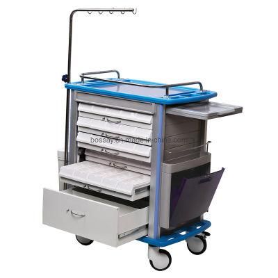 Hospital Equipment ABS Anesthesia Trolley Medical Carts Nursing Trolley