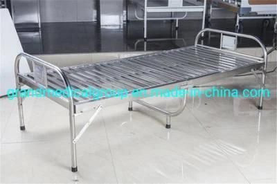Hopsital Stainless Steel Folding/Folded Bed Manual Clinic Patient Medical Nusing Bed