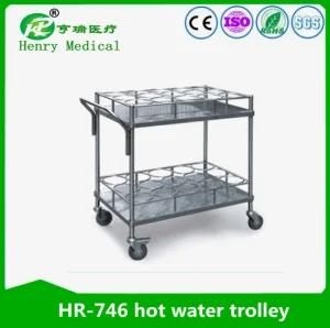 Hospital Hot Water Trolley/Two-Layer Stainless Steel Trolley for Patient