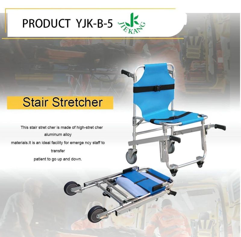 Wholesale Convenient Hospital Emergency Aluminum Alloy Foldable Wheelchair Stair Stretcher