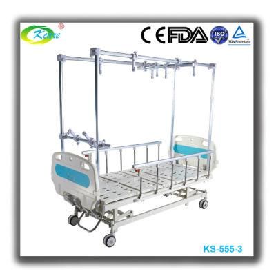 Rehabilitation Therapy Four-Crank Orthopaedics Hospital Bed with Double Traction