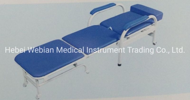 Hospital Powder Coated Medical Folding Accompanying Chair