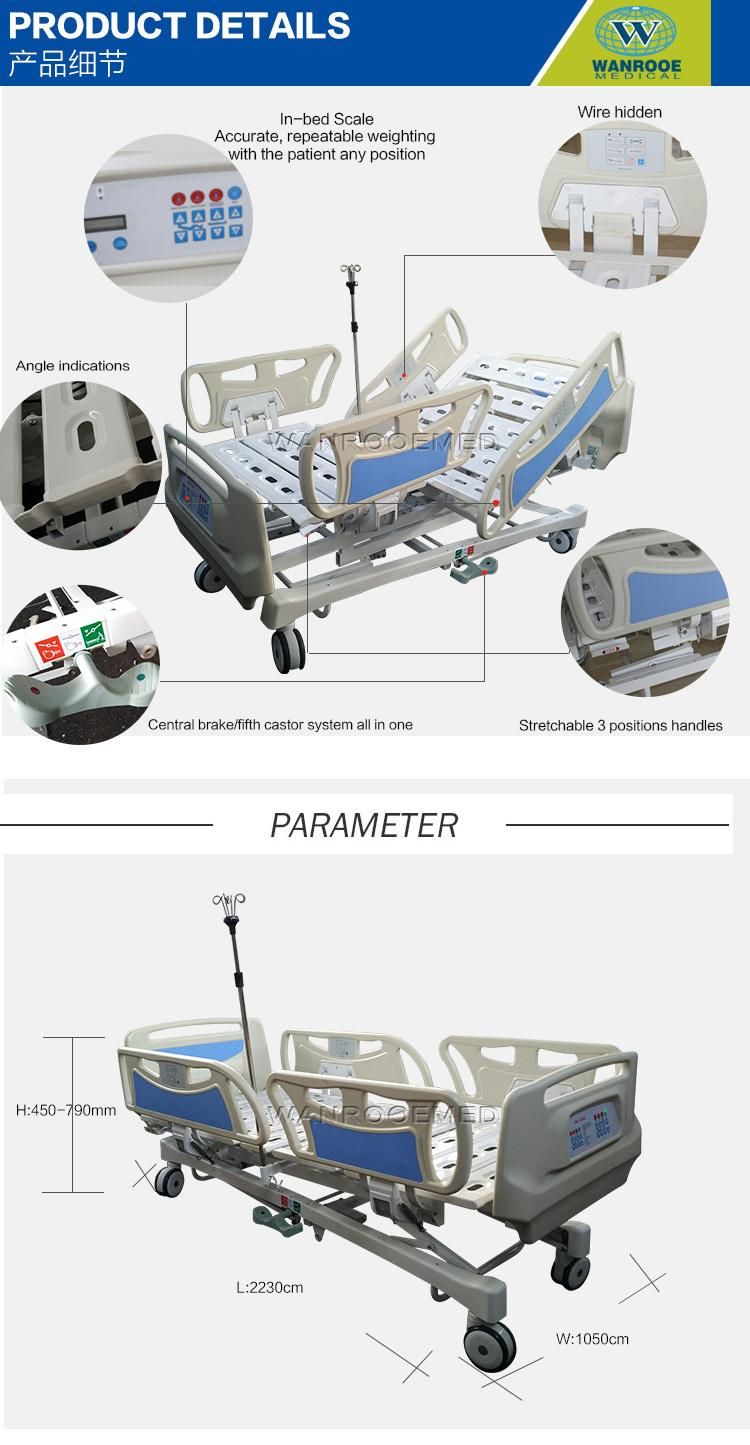 Bae500 Hospital Electric Elevating Medical Five Functions Treatment Bed for Patient