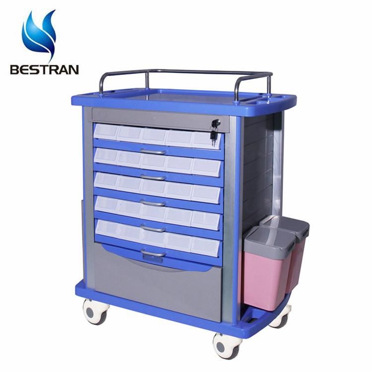 Bt-My002A Hospital Cart Medical Trolley with Drawers Hospital Emergency Trolleys Medical Trolley Cart Price