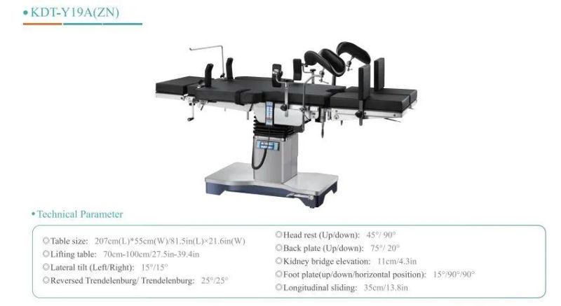 Advanced Electric Operating Table Mobile Operating Bed Surgery Table Supplier for Hospital Medical Surgical Opeation Room Ot Theatre Equipments