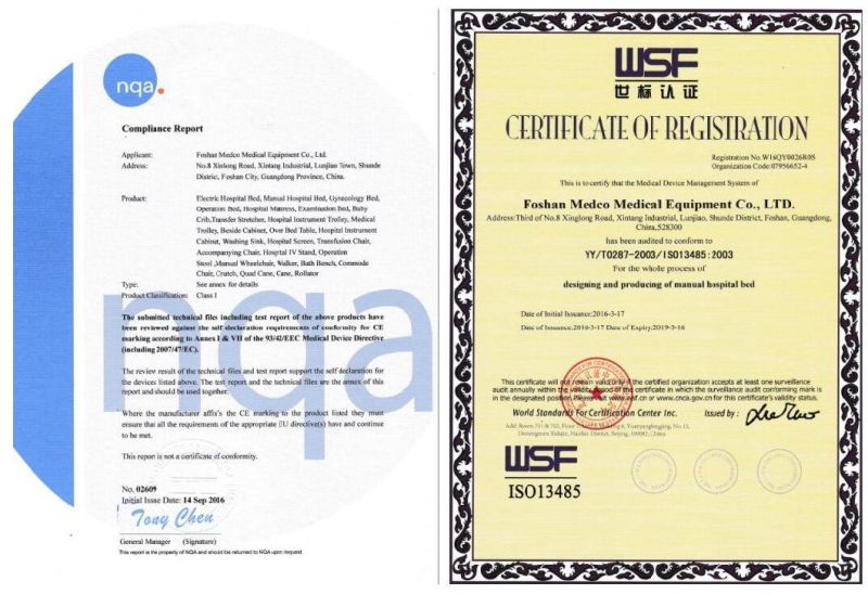China Medical Supplier Manual Hospital Bed ABS Head&Foot Board